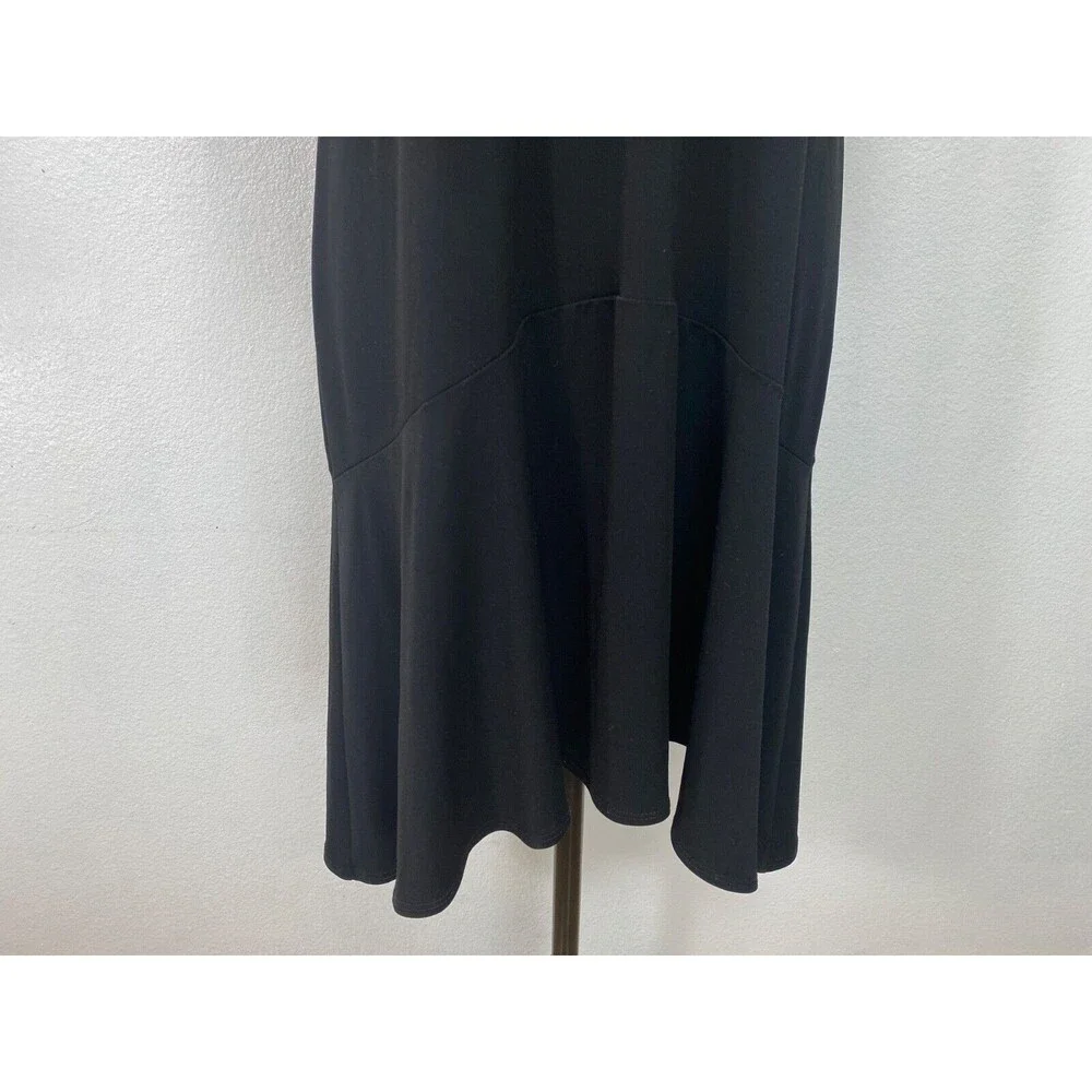 Clara SunWoo Woman Black Knit Dress Medium Scoop Neck Designer Career Travel USA